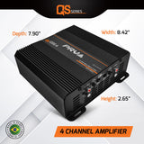 PRV Audio QS1200.4 2 Ohm Compact 4 Channel Amplifier
