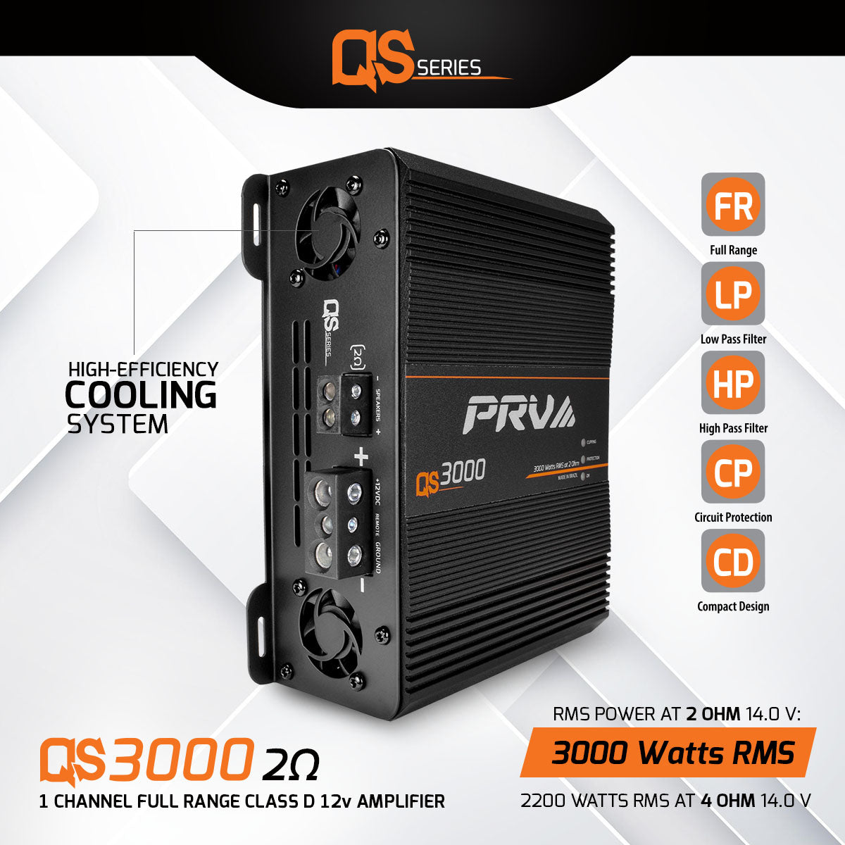 PRV Audio 3000W 12-inch Woofer and Amplifier Bundle 4-Pack