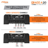 PRV Audio QS400.4 | 4-Channel Full Range Amplifier 2-Ohm PRV Audio
