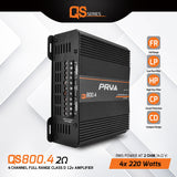 PRV AUDIO QS800.4 2 Ohm 4 CHANNEL FULL RANGE AMPLIFIER
