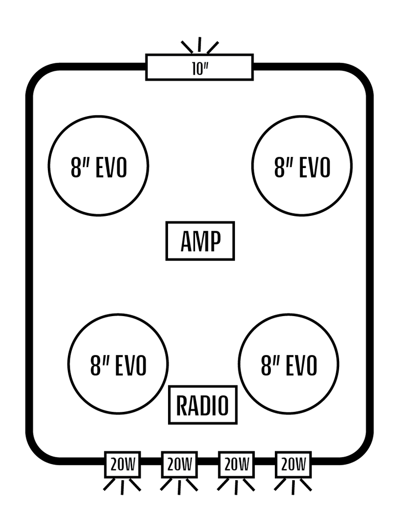2019+ Polaris Ranger Northstar/Cab XP 1000 / 900 Stereo Tops (2-Door)