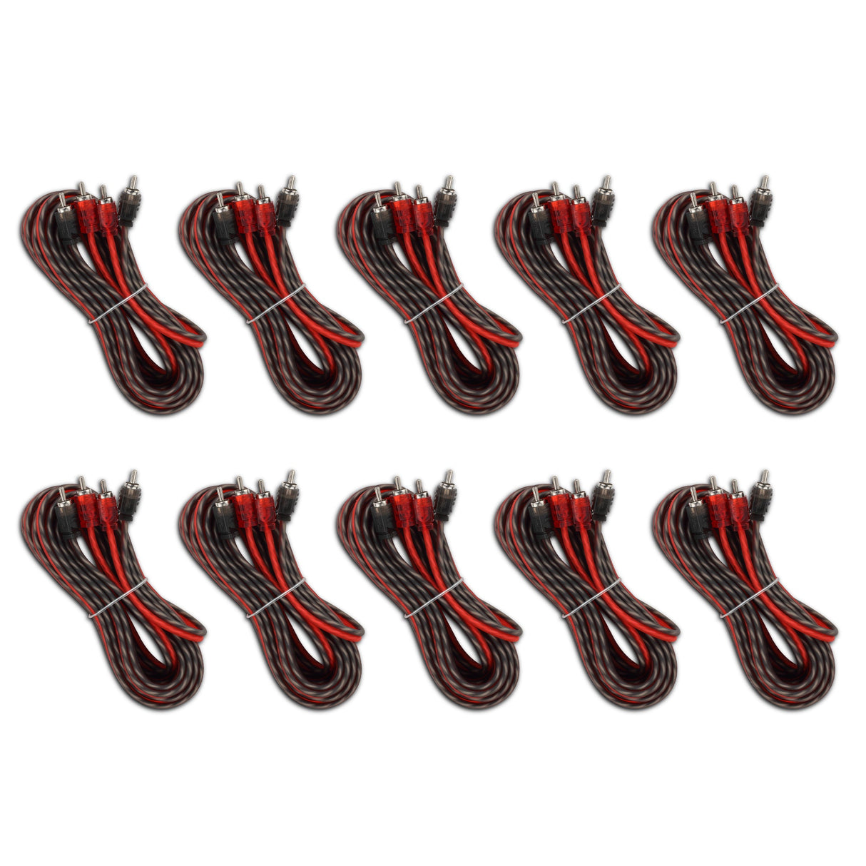 16 ft Ultra Flex 100% OFC RCA Cable Wire – 10-Pack