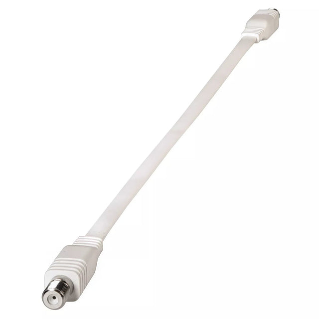 RCA Flat Coax Extension Cable, 18 In. in White TekShack