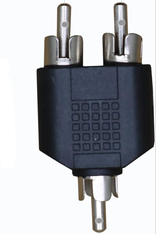 Male to Male RCA 2-to-1 Phono Audio/Video Y Splitter Adapter Converter TekShack