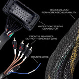 RZR® Pro Series Ride Command Front & Rear RCA Output + Speaker Wire & Remote | UTVS-PRO-RC-RCA-OUT