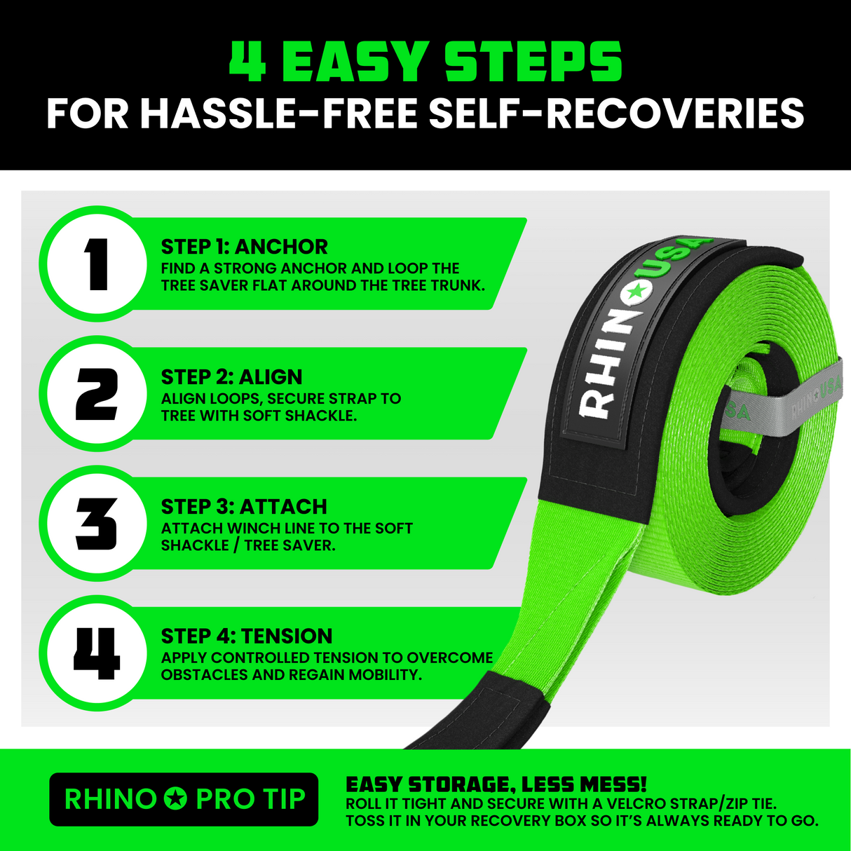 3" x 8' Recovery Tree Saver Strap