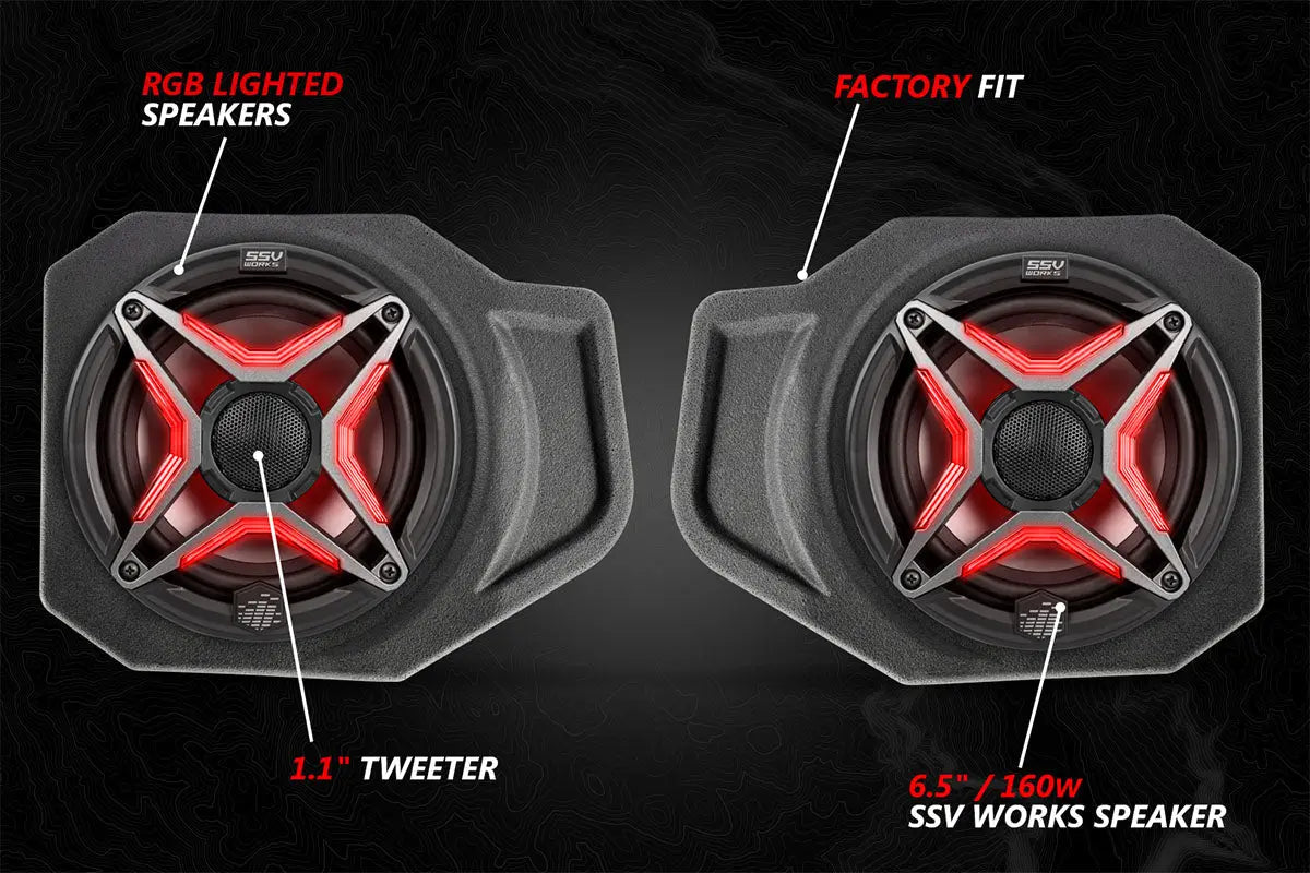 2018-2024 Polaris Ranger XP1000 V-Spec 3-Speaker Audio System w/JVC SSV Works