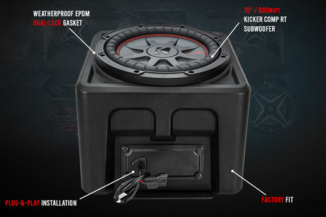 2018-2025 Polaris Ranger XP1000 Underseat 10" Subwoofer
