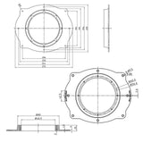 6" Toyota Multi Model Factory Opening to Aftermarket Speakers Adapter Kit (RING-PVC-A69-6), Sold in pairs Audiopipe