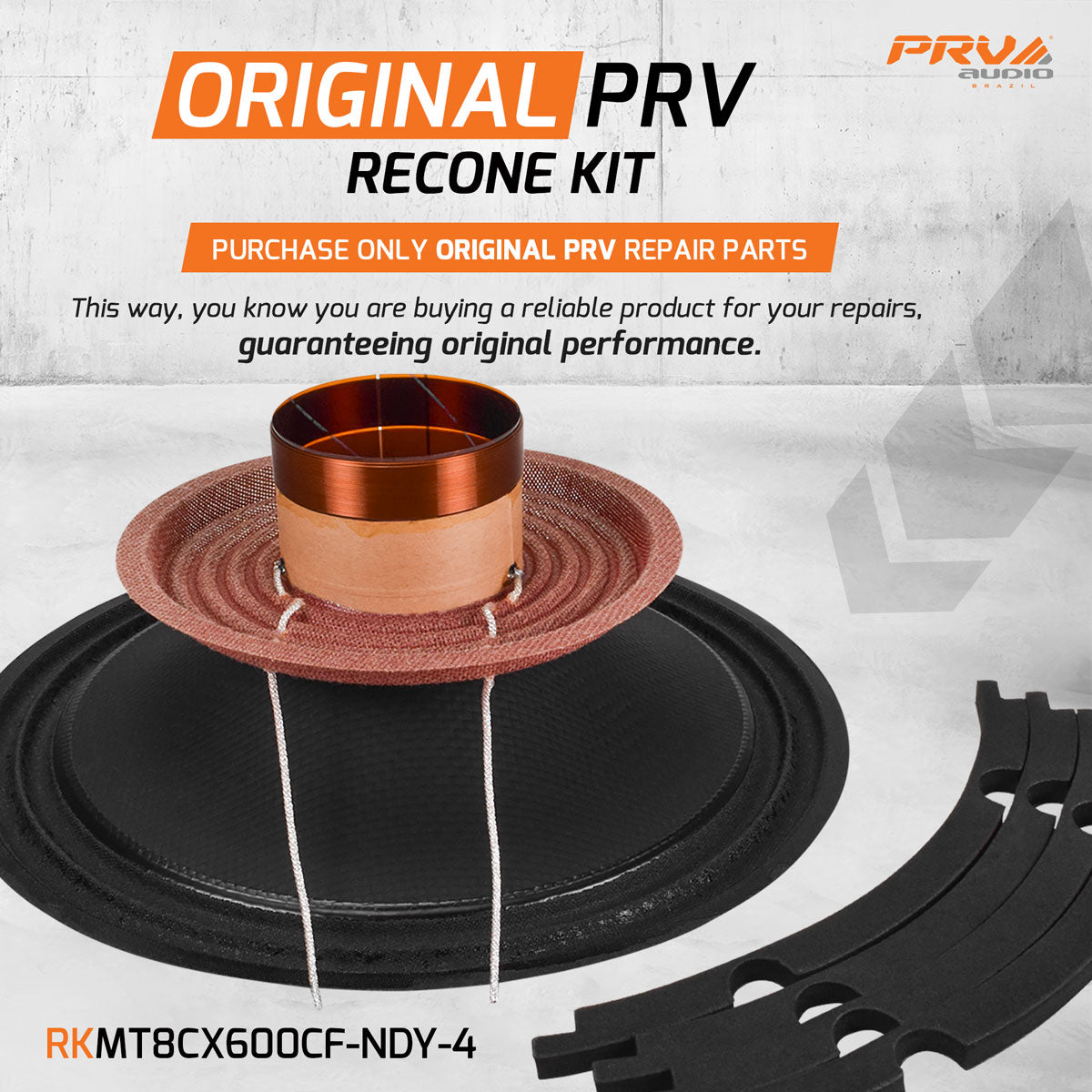 PRV Audio RKMT8CX600CF-NDY-4 Recone Kit for MT8CX680CF-NDY-4 Loudspeaker