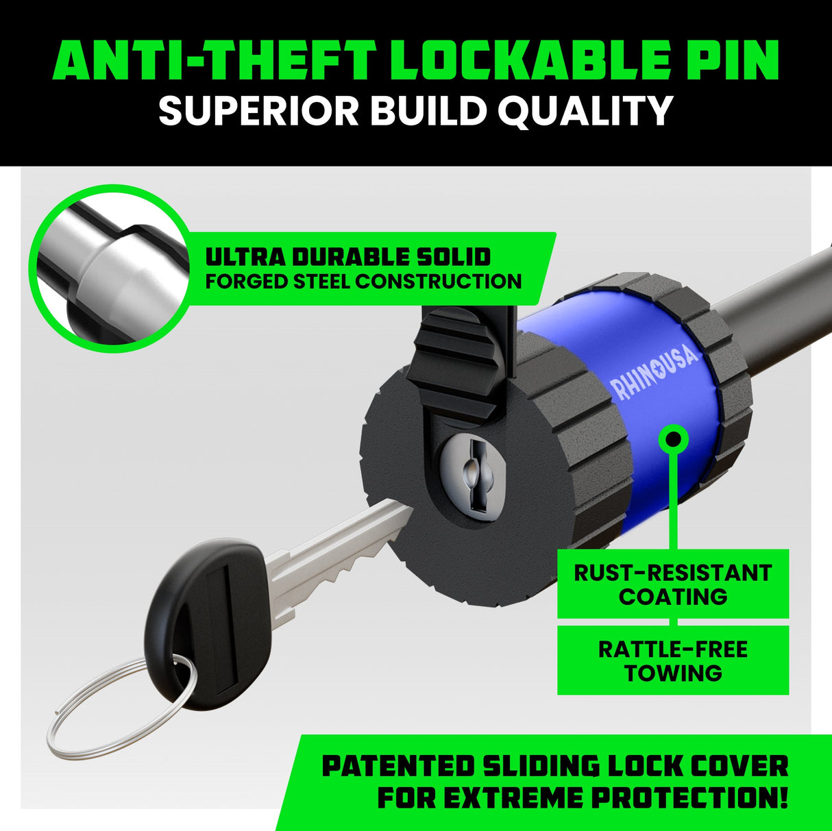 2" Locking Trailer Hitch Pin