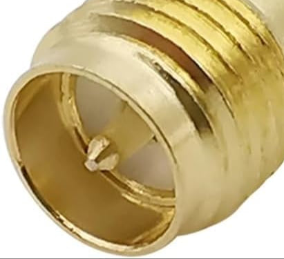 Brass Gold-Plated RP SMA Jack R/F Coaxial Adapter TekShack