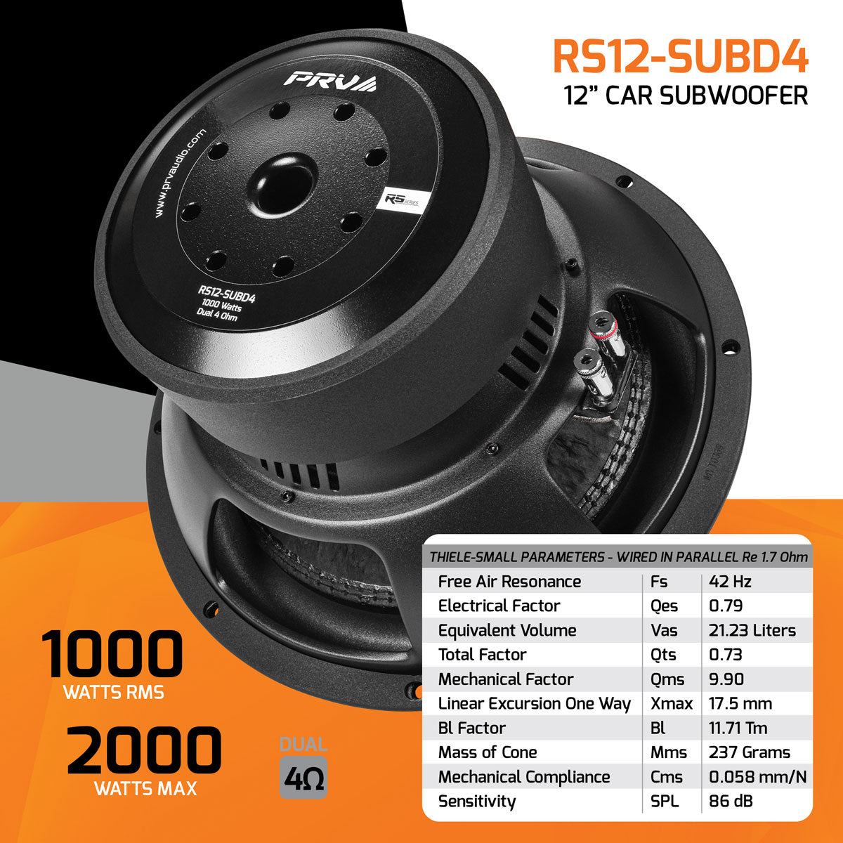 PRV RS12-SUBD4 Subwoofer PRV Audio