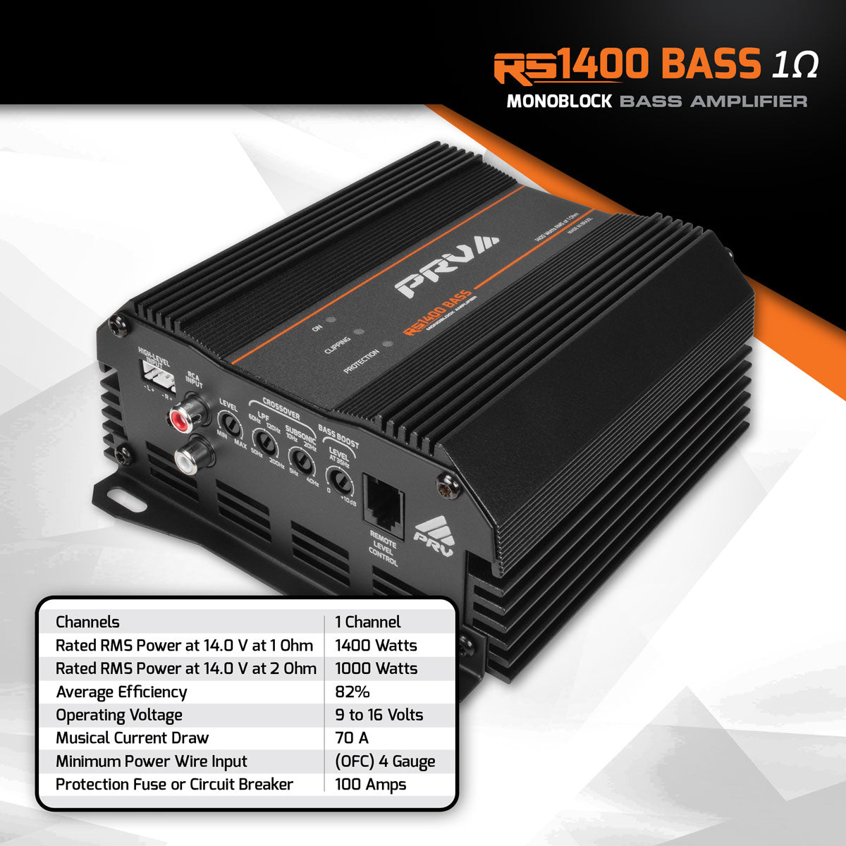 PRV - RS1400 BASS 1 Ohm ALTA GAMA CAR AUDIO