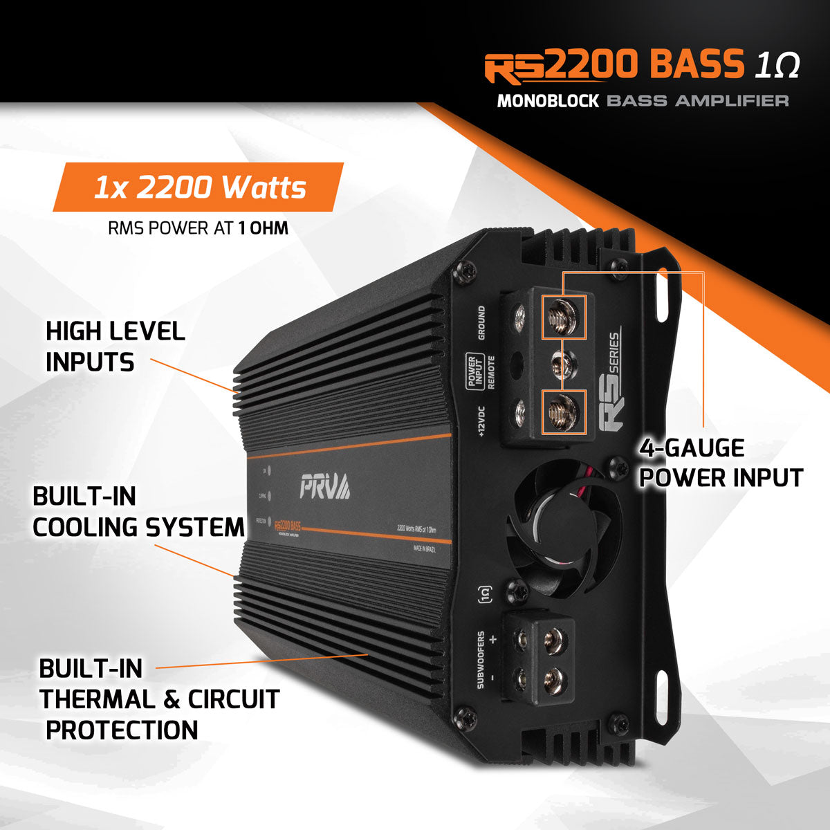 PRV RS2200 BASS 1 Ohm Amplifier PRV Audio