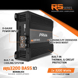 RS3200 BASS 1 Ohm - 1 Channel Monoblock Amplifier PRV