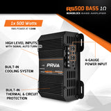 PRV Audio RS500 BASS 1 Ohm Monoblock Subwoofer Amplifier 500 Watts