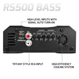PRV Audio RS500 BASS Monoblock Car Amplifier 500 Watts 2 Ohm