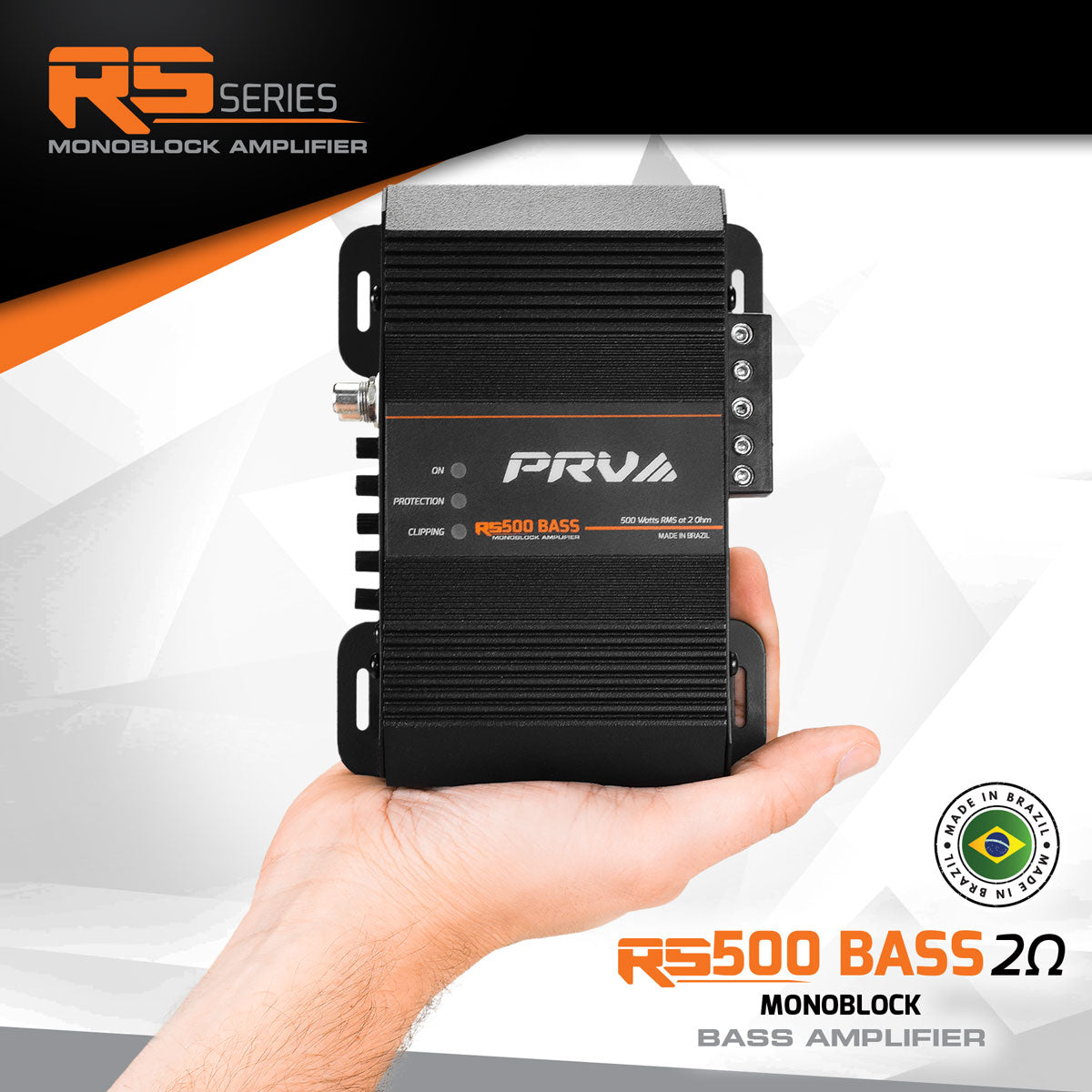 RS500 BASS 2 Ohm - 1 Channel Monoblock Amplifier PRV