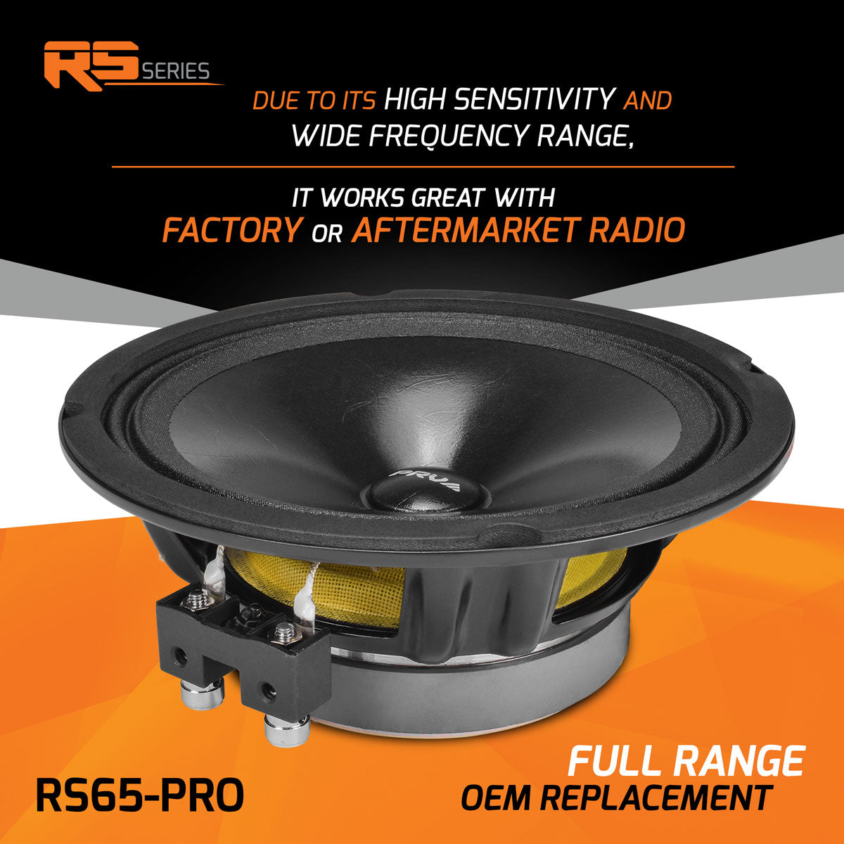 PRV Audio RS65-PRO 6.5" Full-Range Car Speakers Pair