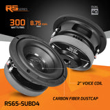 PRV Audio RS65-SUBD4 6.5" Car Subwoofer 300 Watts RMS