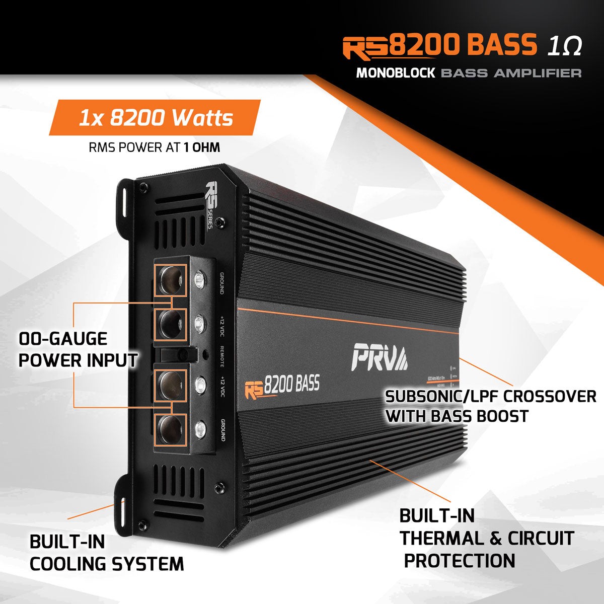 PRV RS8200 BASS 1 Ohm Amplifier PRV Audio