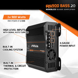 PRV Audio RS900 BASS 2 Ohm Monoblock Subwoofer Amplifier