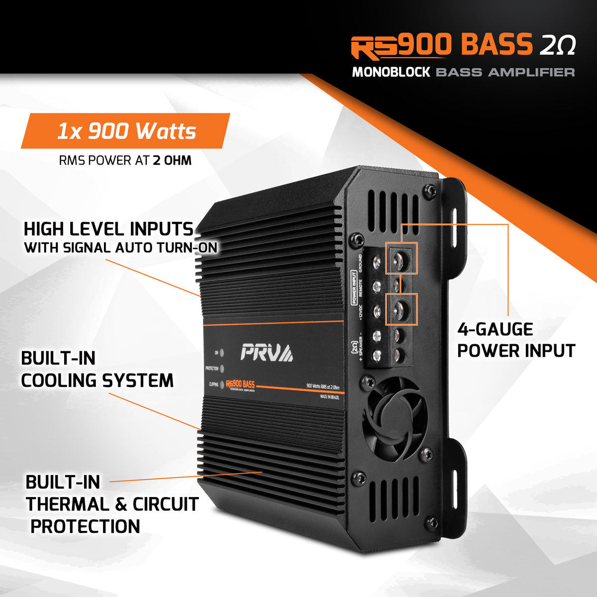 PRV RS900 BASS 2 Ohm Amplifier PRV Audio