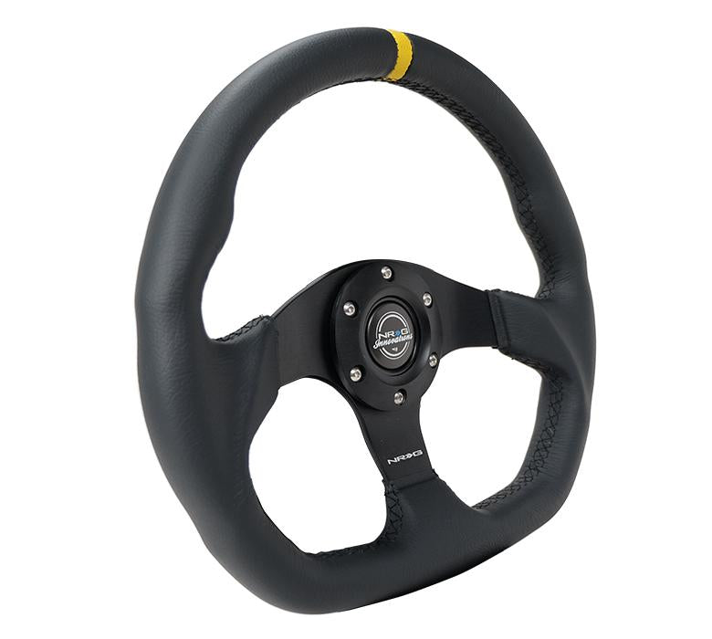 NRG Innovations Flat Bottom Steering Wheel Leather