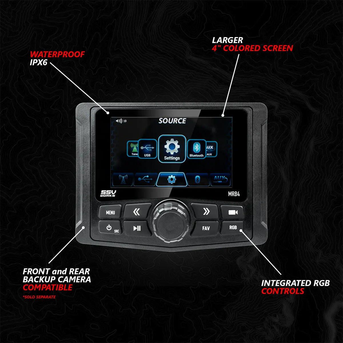 2020-2024 Polaris® RZR PRO Series Phase-1 A-Spec 2-Speaker 200watt System w/MRB4 SSV Works