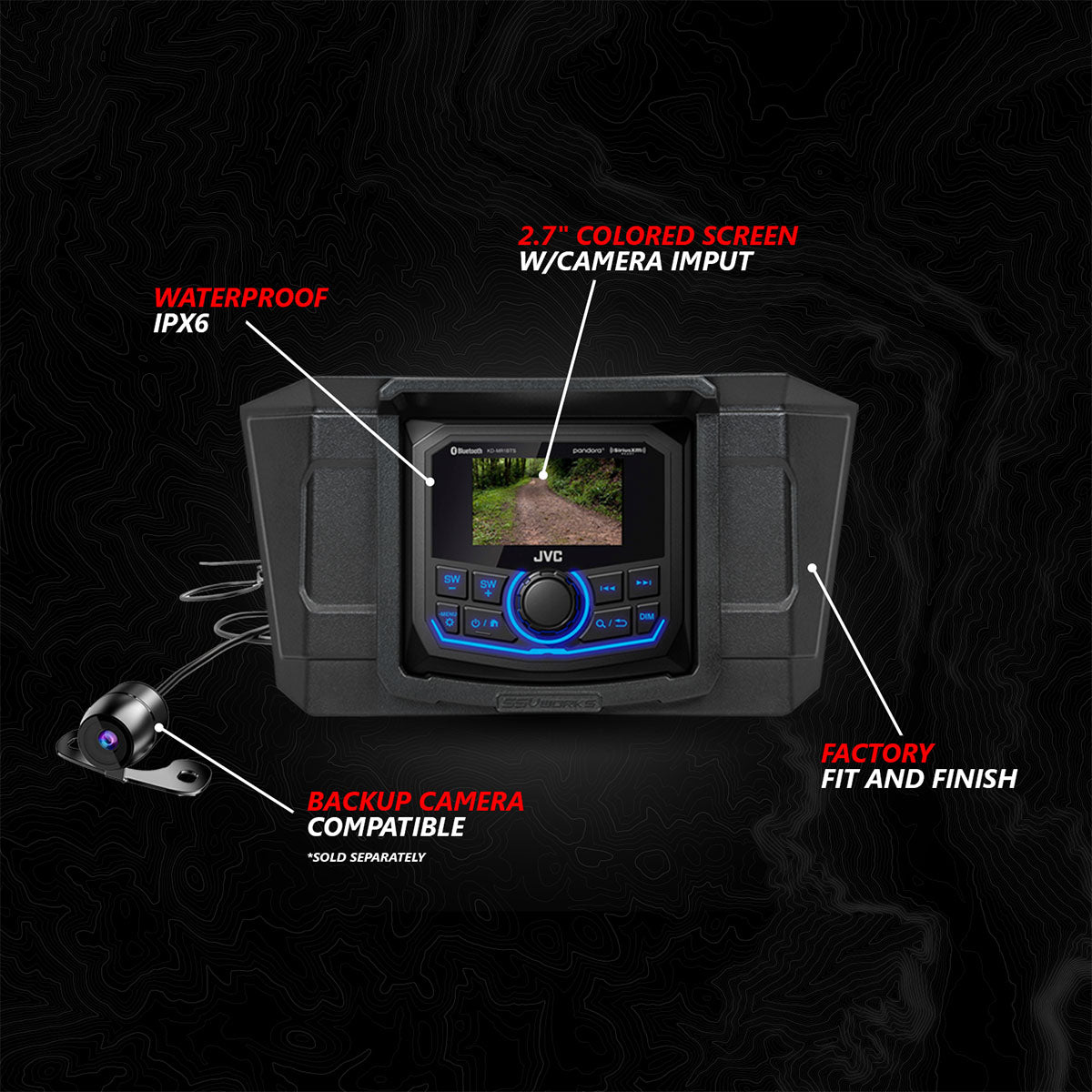 2020-2024 Polaris® RZR PRO Series Phase-4 A-Spec 5-Speaker 800watt System w/JVC