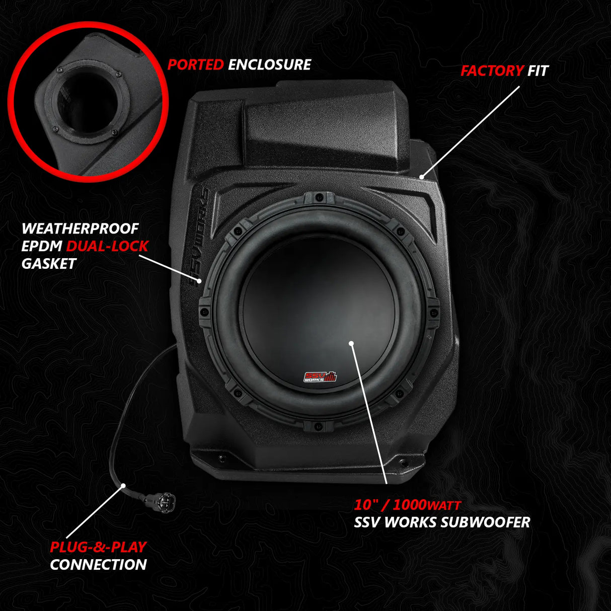 2020-2024 Polaris® RZR PRO Series Phase-3 V-Spec 3-Speaker 1400watt System for Ride Command SSV Works
