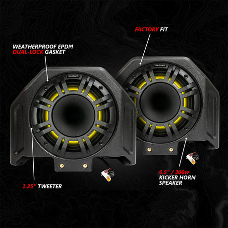 2020-2024 Polaris® RZR PRO Series Phase-6 K-Spec 5-Speaker 1400watt System for Ride Command