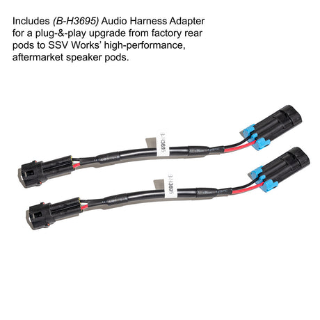 2020-2026 Polaris® RZR Pro R / Turbo R / Pro S / Pro XP 6.5" Rear-Hump Speaker-Pods