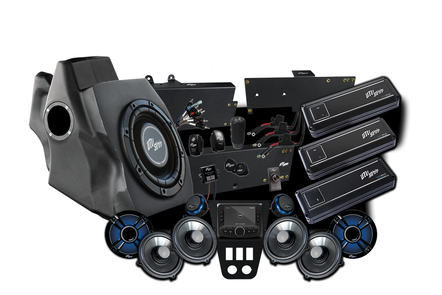'20-'24 RZR® Pro Series Signature Stage 8 Stereo Kit | UTVS-PRO-S8-S UTV Stereo