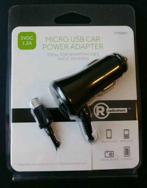 RadioShack 5VDC, 1.2A Micro USB Car Power Adapter TekShack