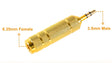 Gold Plated 3.5mm Male to 6.35mm Female Stereo Audio Adapter TekShack