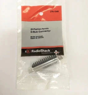 Radio Shack 25 Position Female D-Subminiature Solder-Type Connector, 276-1548 TekShack