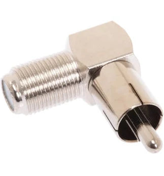 Radio Shack Right Angle Adapter RCA (Phono) Male to F-Connector (Coax) Female 2780260 TekShack
