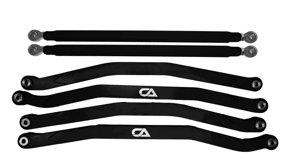 Billet High-Clearance Radius Rods for Maverick X3 by CA Tech, Non-Pocketed, Black