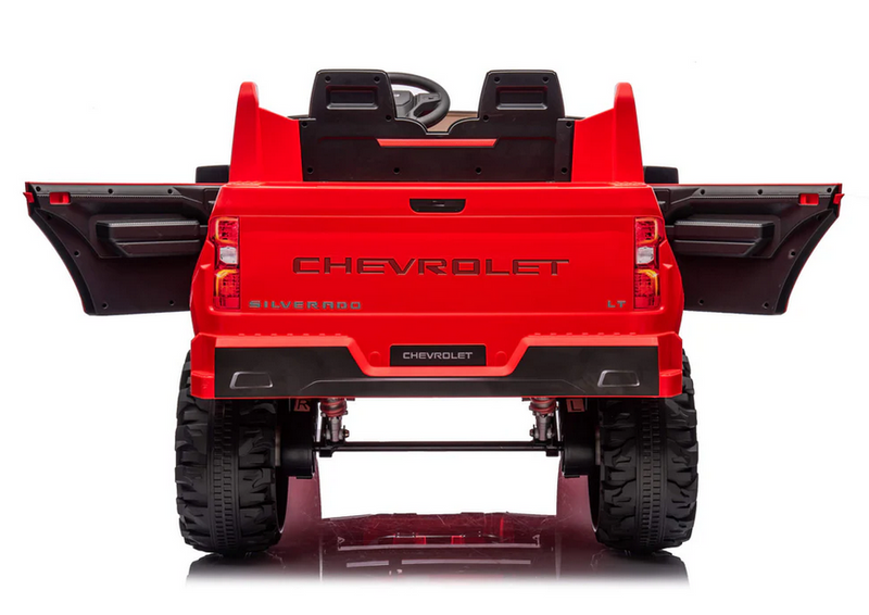Kids Chevy Silverado 4x4 2 Seater Monster Truck Ride-On Toy with Big Wheels