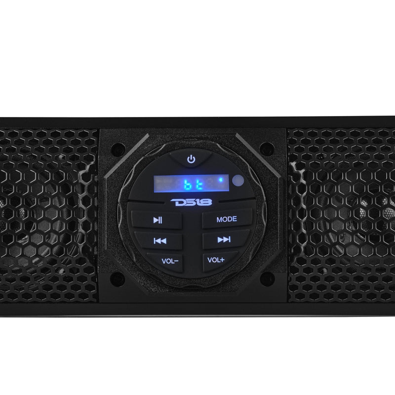 37" Marine Sound Bar Speaker System, 10 Speakers 1200 Watts, Bluetooth® v5.0, Rotating Control Panel