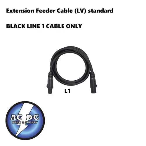 Extension Feeder Stage and lighting Cable 5 ft 2G L1 BLACK (LV) standard 190A AC/DC WIRE AND SUPPLY