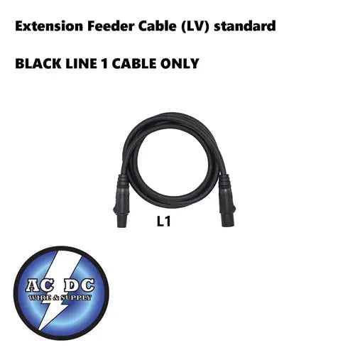 Extension Feeder Stage and lighting Cable 10 ft 4/0 L1 BLACK (LV) standard 405A AC/DC WIRE AND SUPPLY