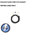Extension Feeder Stage and lighting Cable 10 ft 4/0 N WHITE (LV) standard 405A AC/DC WIRE AND SUPPLY