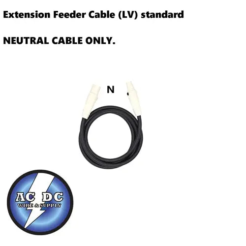 Extension Feeder Stage and lighting Cable 10 ft 4/0 N WHITE (LV) standard 405A AC/DC WIRE AND SUPPLY