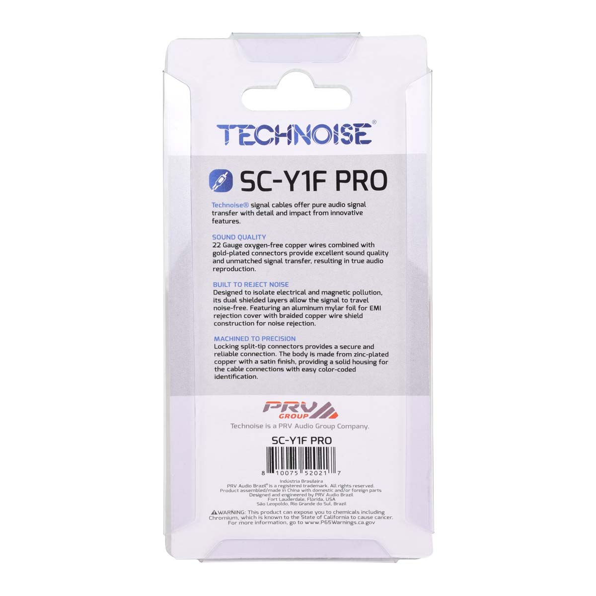 PRV Audio SC-Y1F PRO Y RCA Audio Signal Cable 6in
