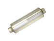 Stainless Steel 8" x 14" Round Muffler, 5" In x 5" Out, 20" Overall Length, Fiberglass Packed Perforated Core, Universal SCS