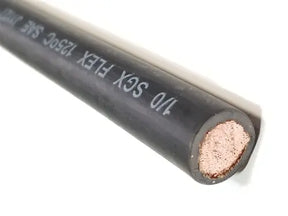 SGX 1/0 AWG BLACK Automotive NEGATIVE Ground battery cable AC/DC WIRE AND SUPPLY