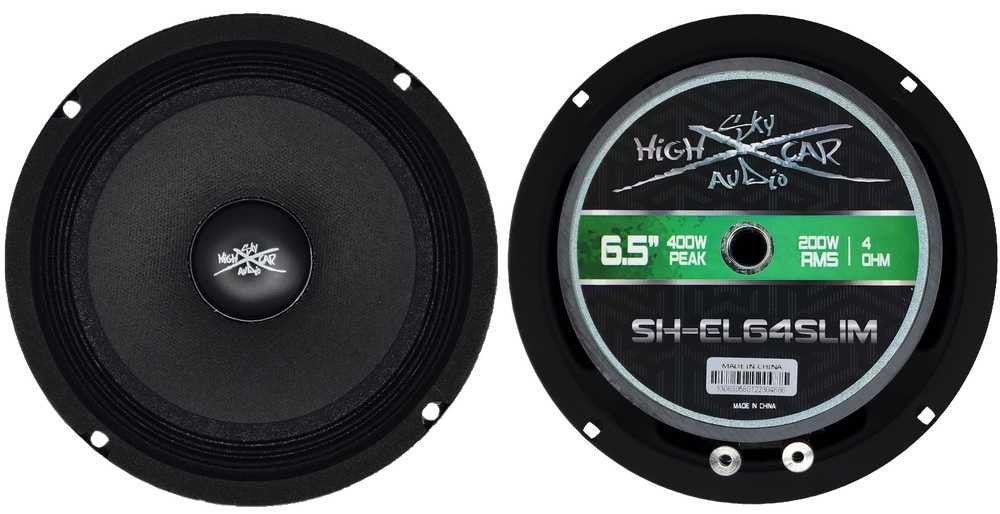 Sky High Car Audio SH-EL64 Slim 6.5" 200W RMS Midrange Speaker (Single) Sky High Car Audio